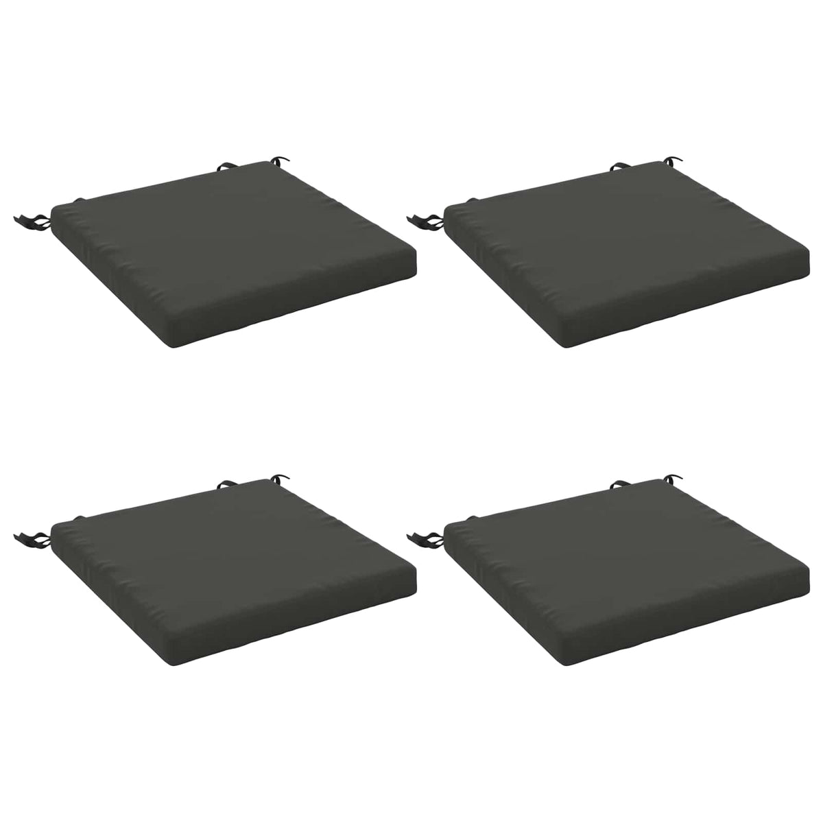 4-Piece Seat Cushions SOEST 4 pcs 100% Polyester Anthracite