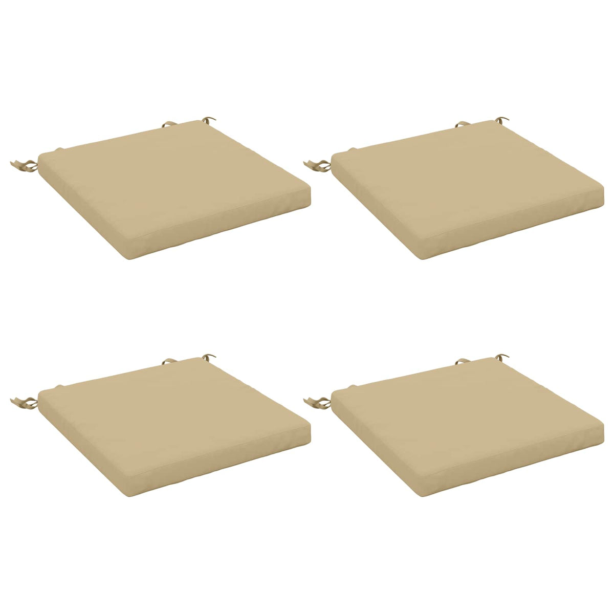 4-Piece Seat Cushions SOEST 4 pcs 100% Polyester Beige