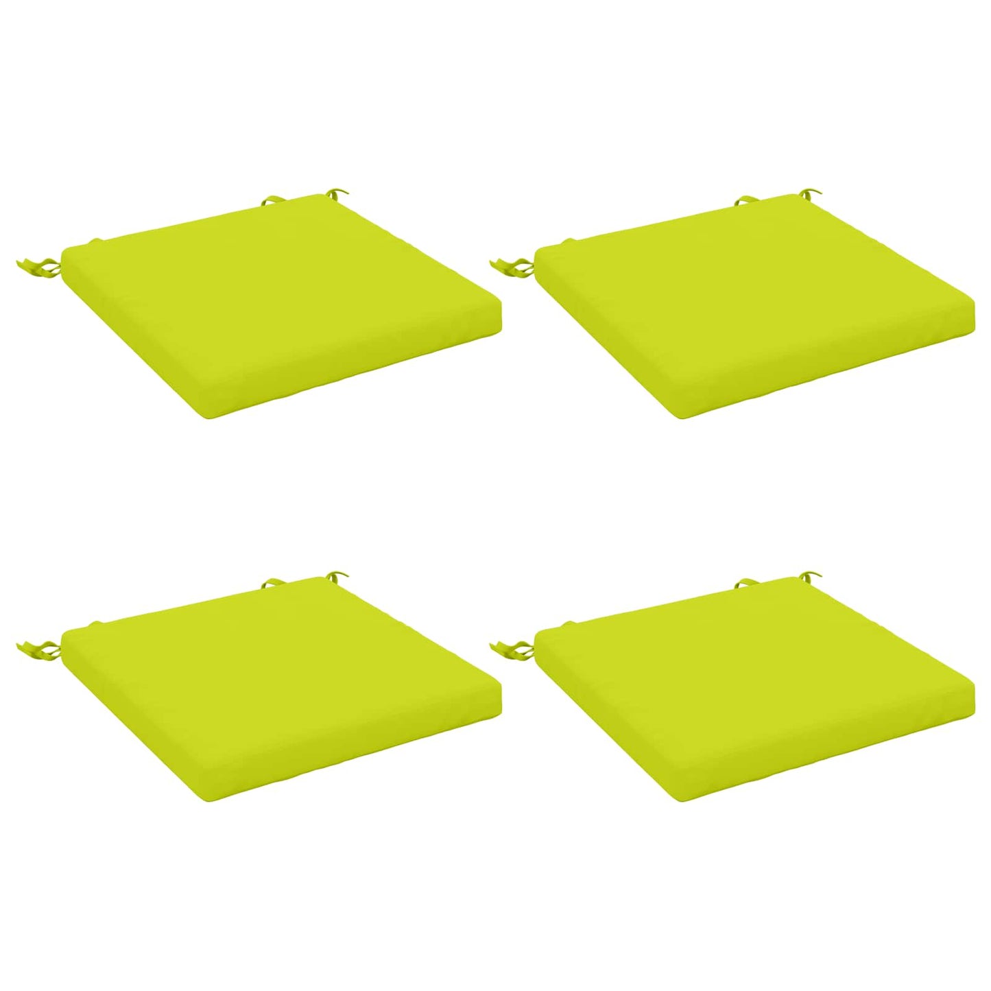 4-Piece Seat Cushions SOEST 4 pcs 100% Polyester Bright Green