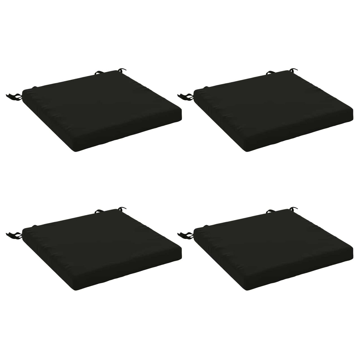 4-Piece Seat Cushions SOEST 4 pcs 100% Polyester Black