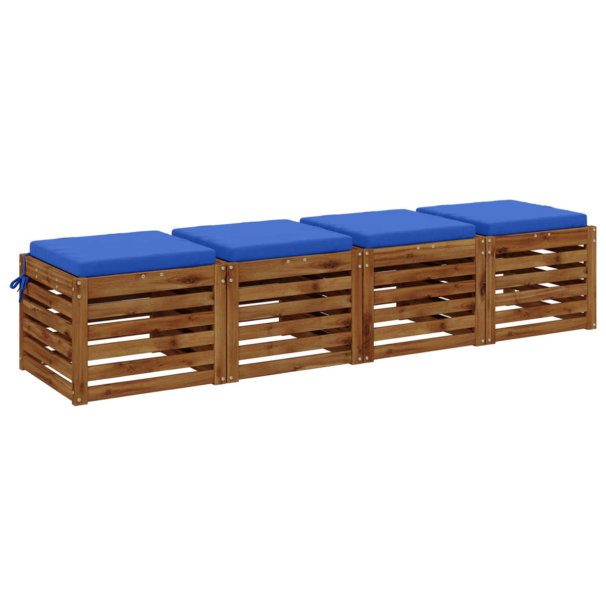 4-Piece Seat Cushions SOEST 4 pcs 100% Polyester Royal Blue