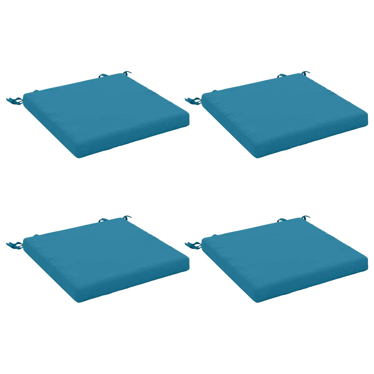 4-Piece Seat Cushions SOEST 4 pcs 100% Polyester Light Blue