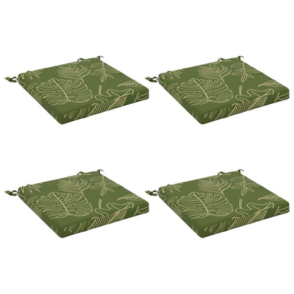 4-Piece Seat Cushions SOEST 4 pcs 100% Polyester Leaf Design