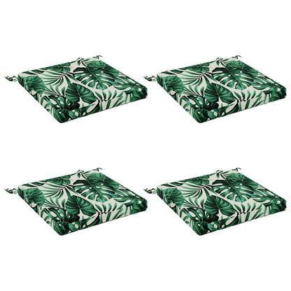 4-Piece Seat Cushions SOEST 4 pcs 100% Polyester Leaf Pattern