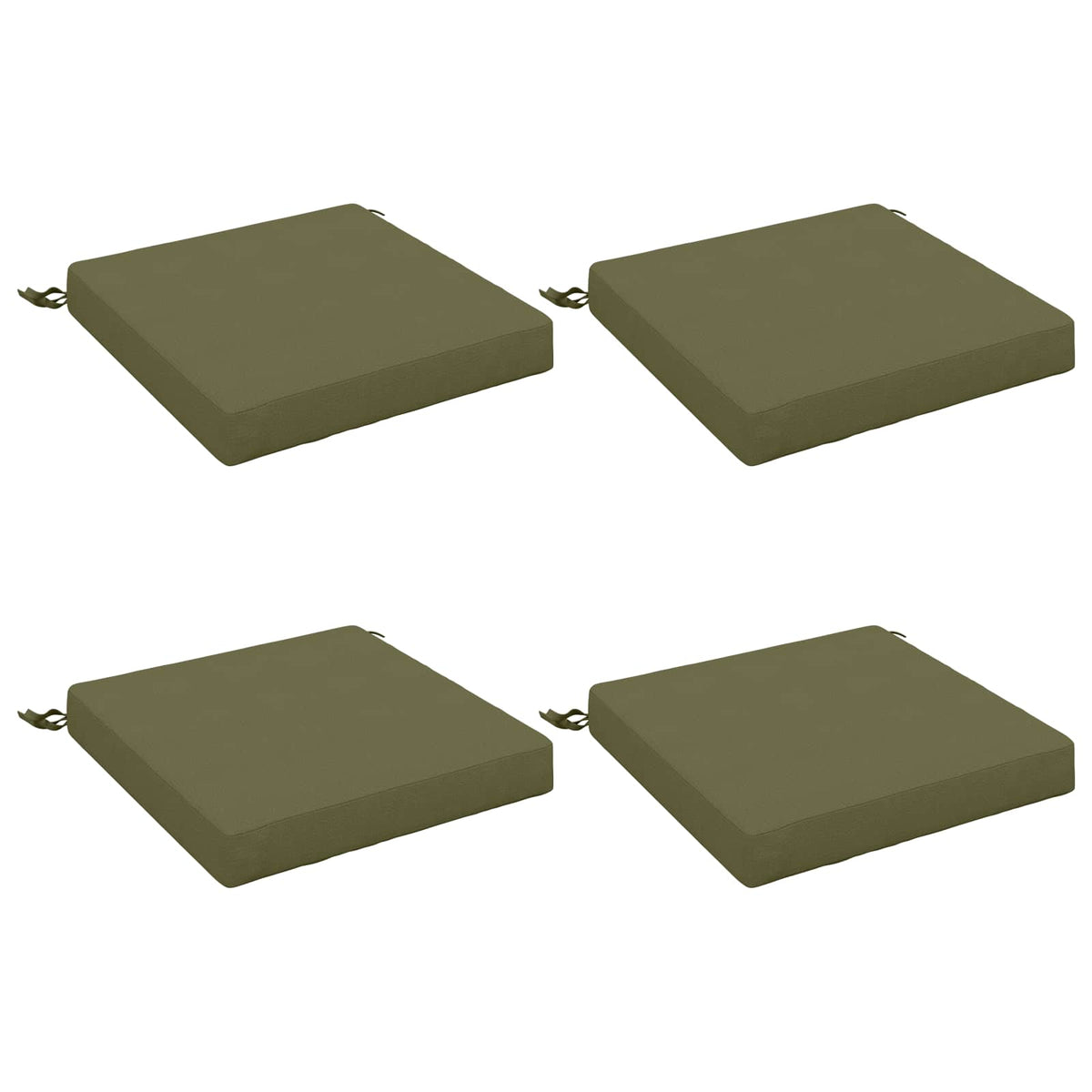4-Piece Seat Cushions SOEST 4 pcs 100% Polyester Olive Green