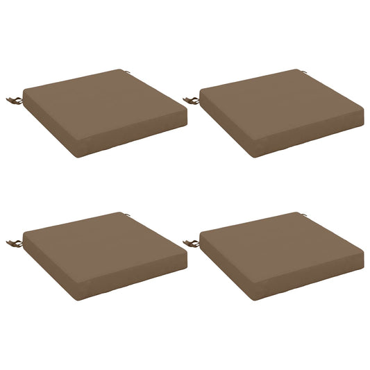 4-Piece Seat Cushions SOEST 4 pcs 100% Polyester Taupe