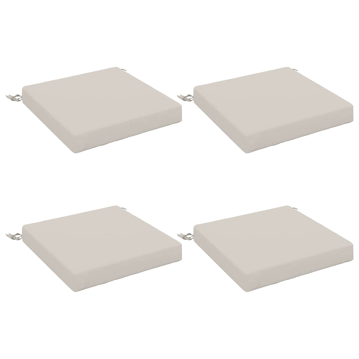 4-Piece Seat Cushions SOEST 4 pcs 100% Polyester White