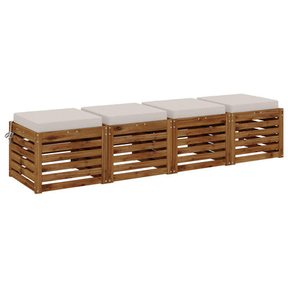 4-Piece Seat Cushions SOEST 4 pcs 100% Polyester White