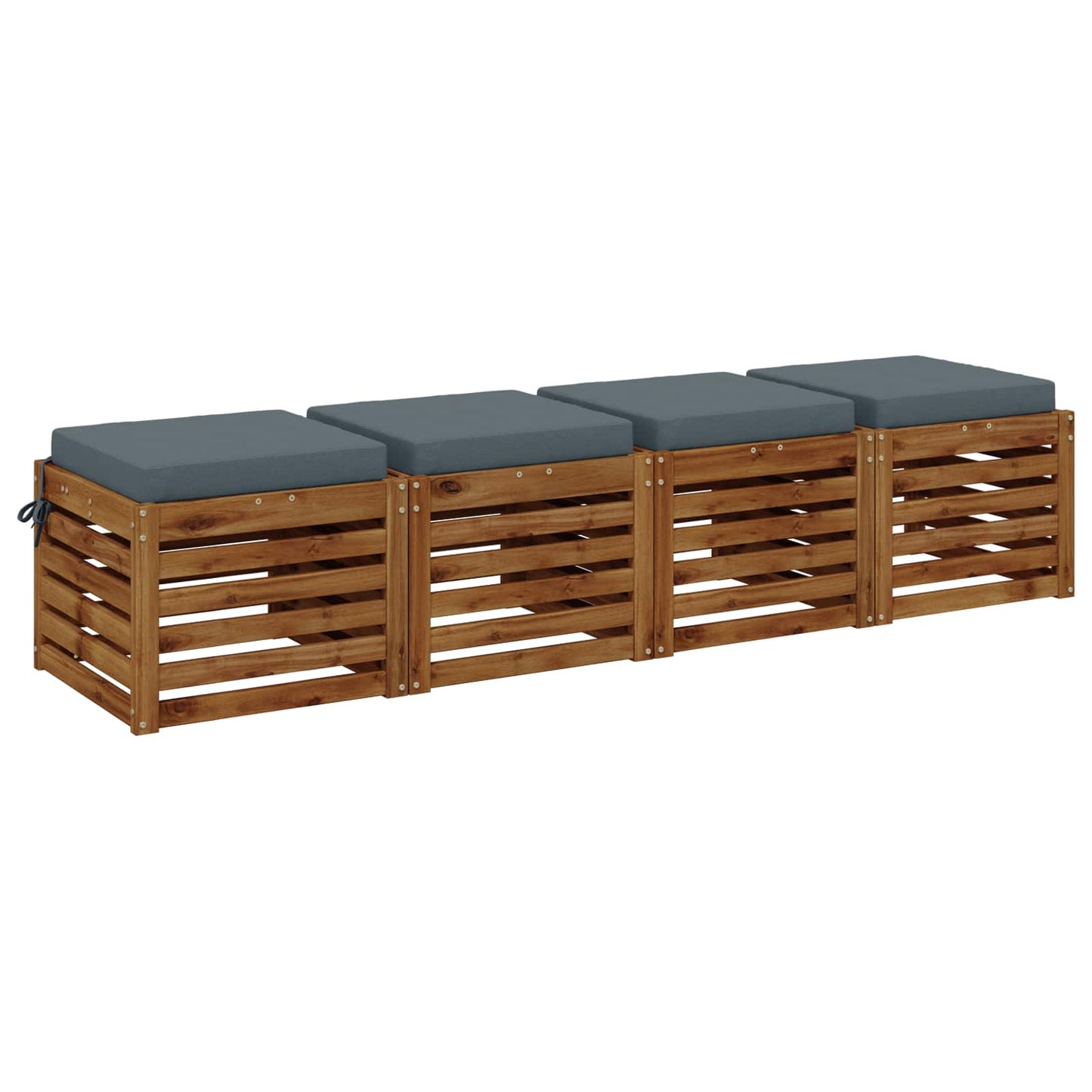 4-Piece Seat Cushions SOEST 4 pcs 100% Polyester Blue