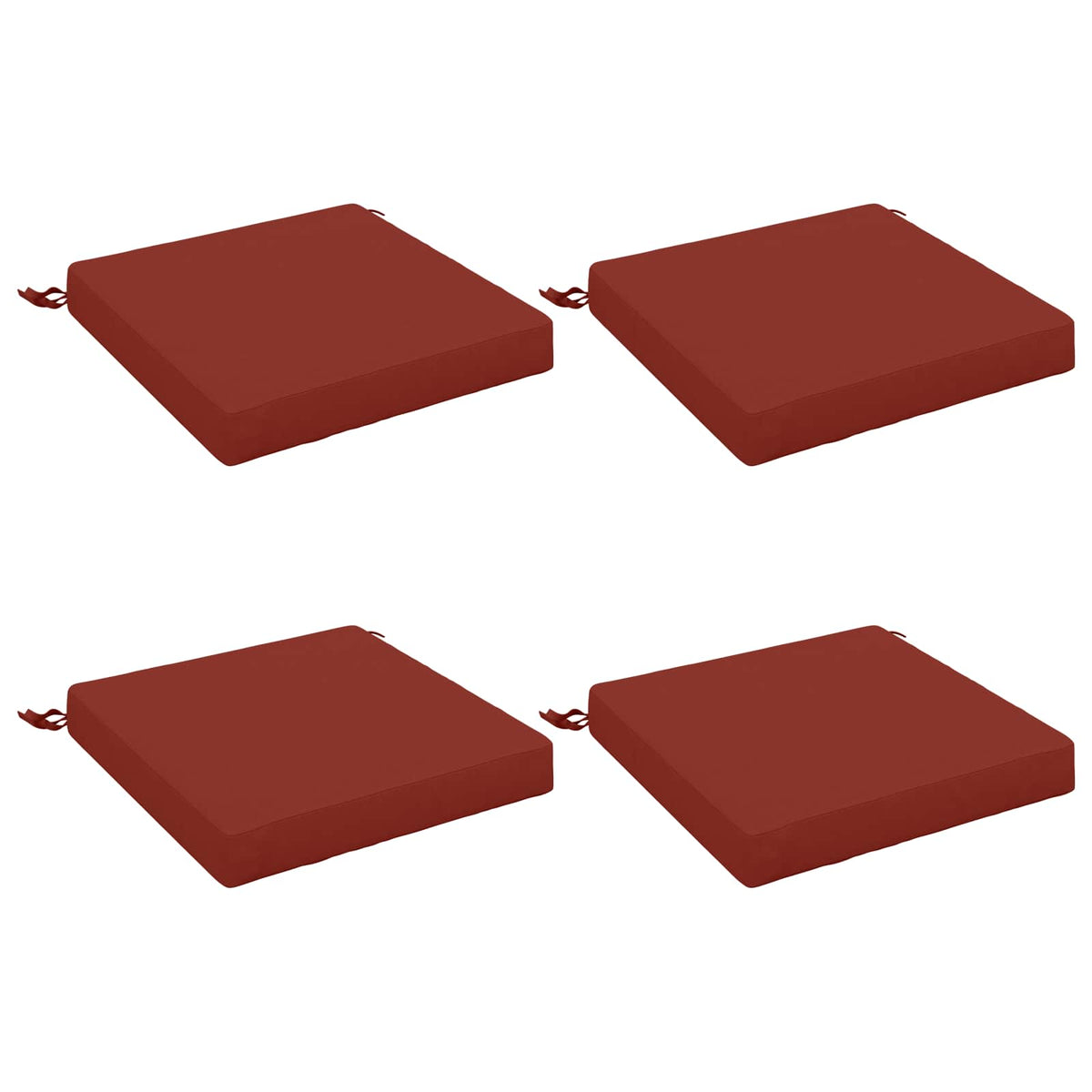 4-Piece Seat Cushions SOEST 4 pcs 100% Polyester Red