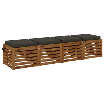 4-Piece Seat Cushions SOEST 4 pcs 100% Polyester Anthracite