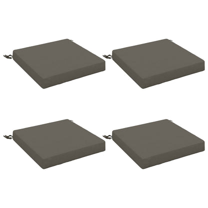 4-Piece Seat Cushions SOEST 4 pcs 100% Polyester Grey