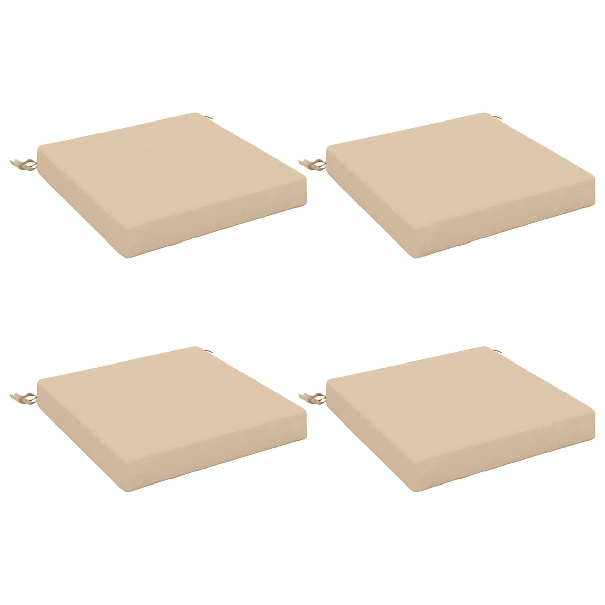 4-Piece Seat Cushions SOEST 4 pcs 100% Polyester Cream
