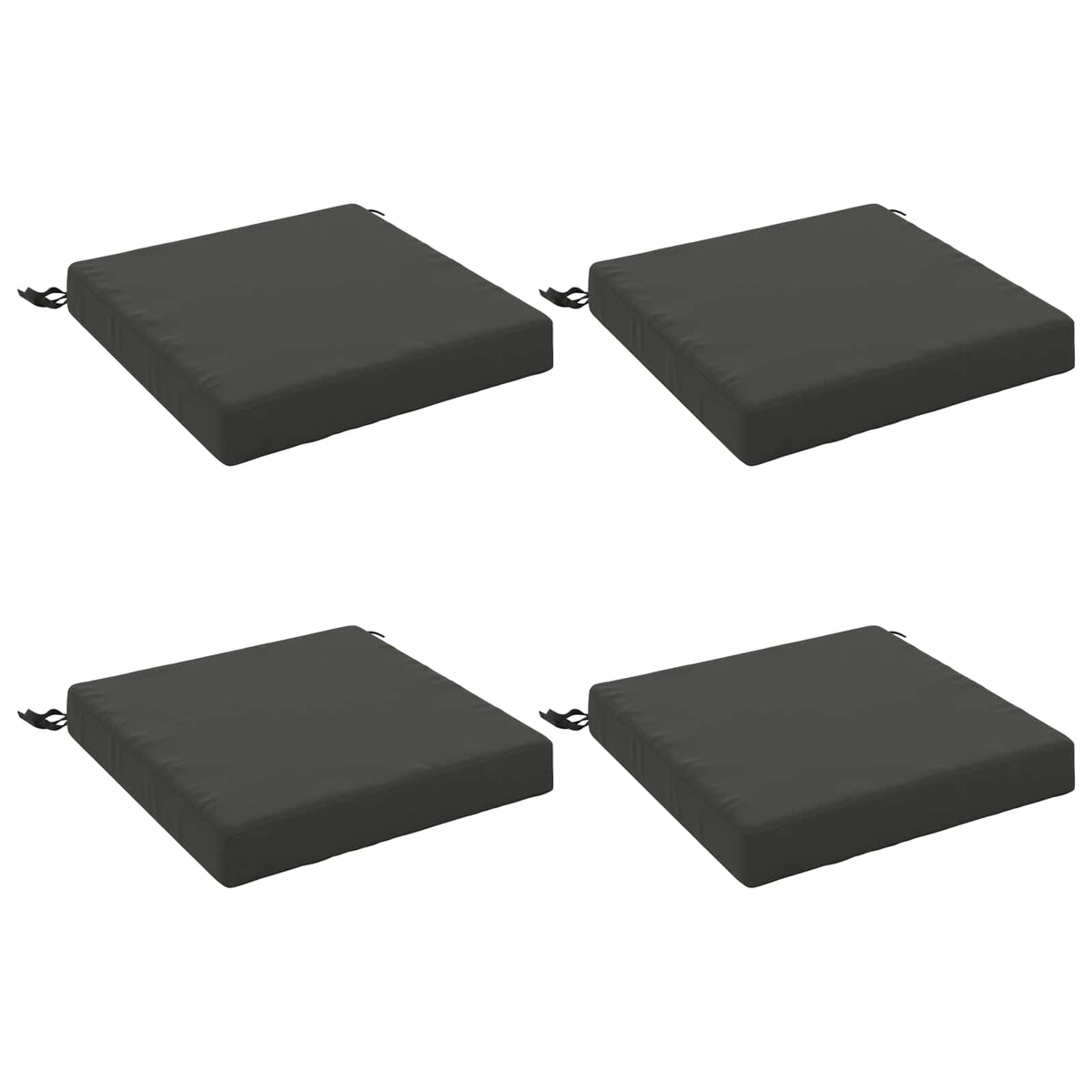 4-Piece Seat Cushions SOEST 4 pcs 100% Polyester Anthracite