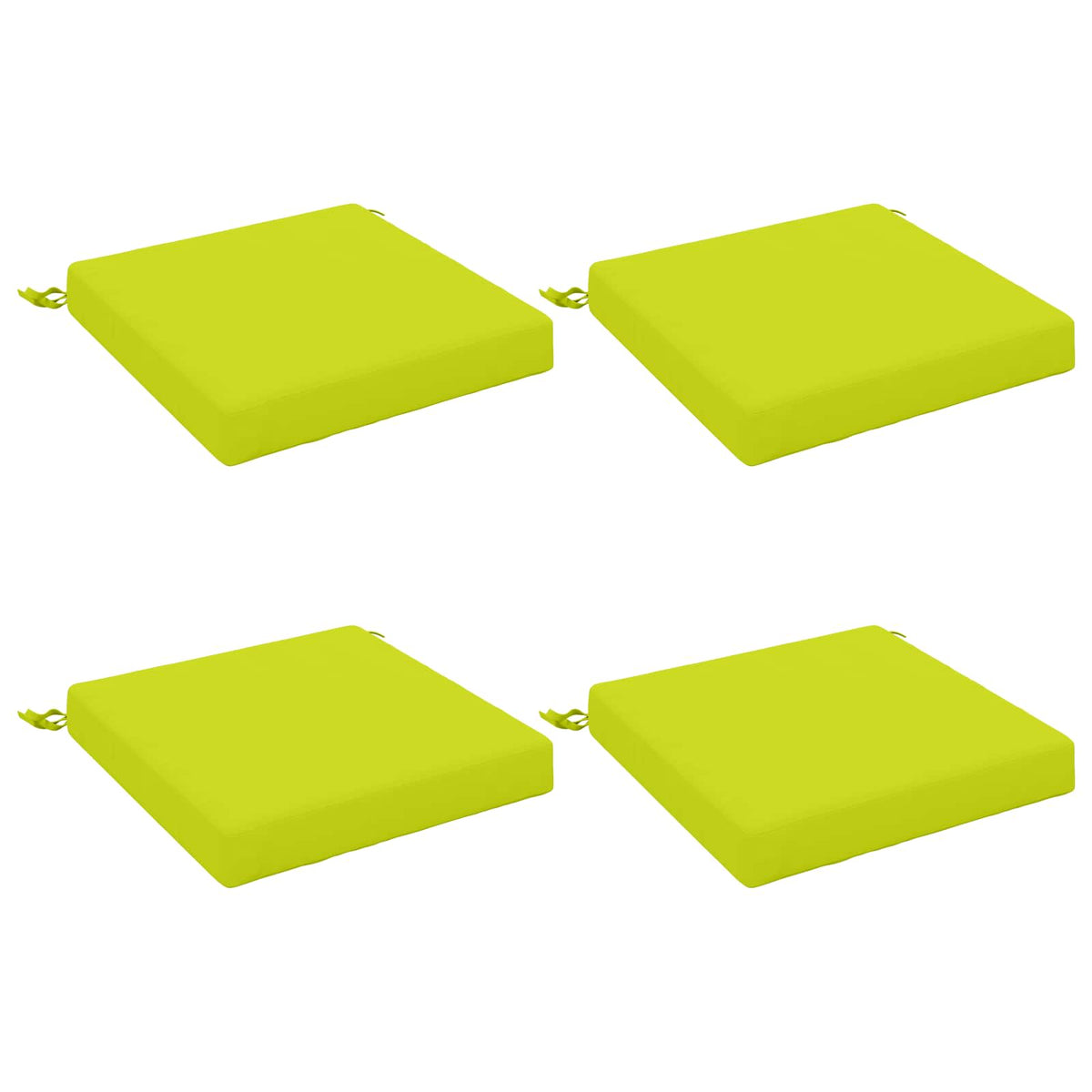 4-Piece Seat Cushions SOEST 4 pcs 100% Polyester Bright Green