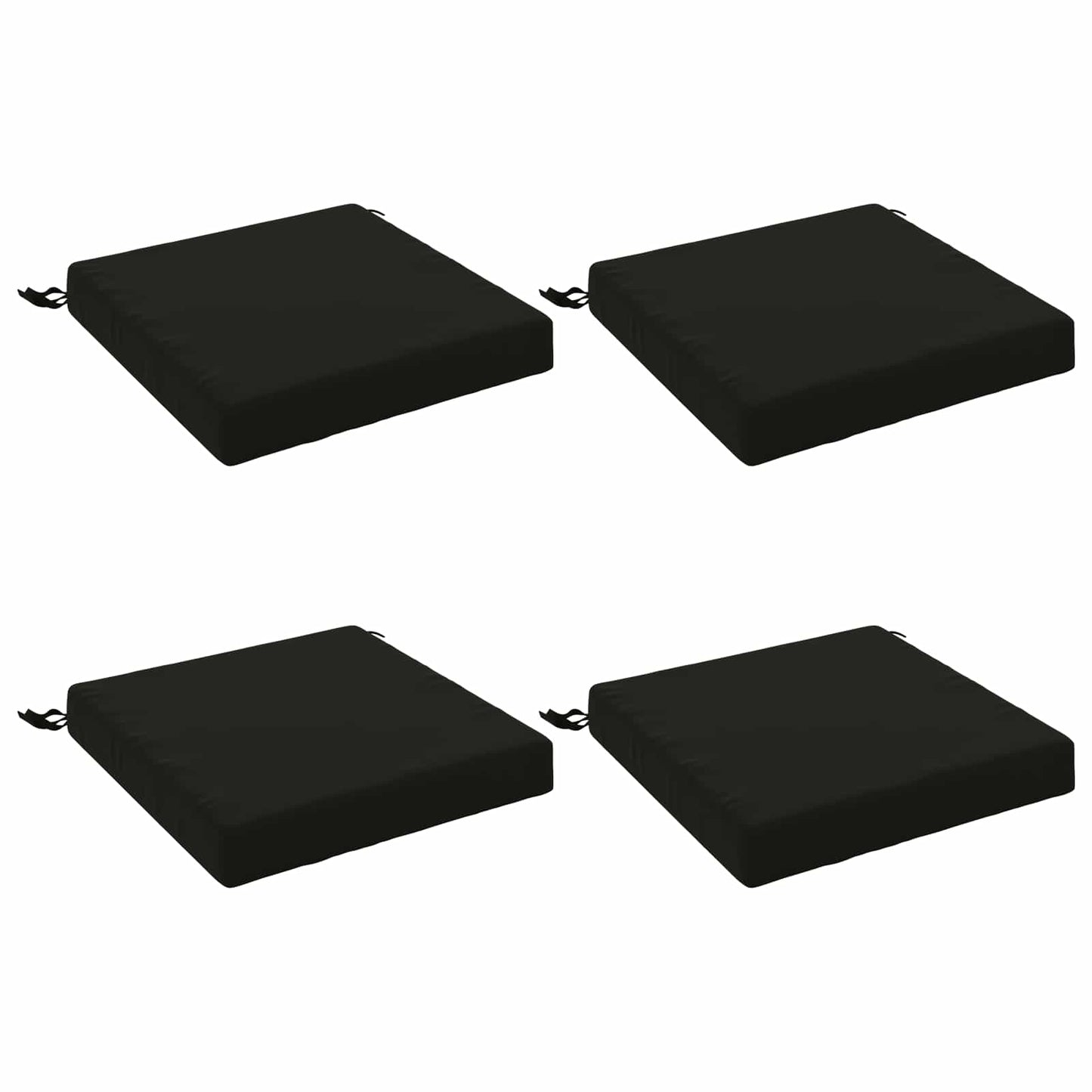 4-Piece Seat Cushions SOEST 4 pcs 100% Polyester Black