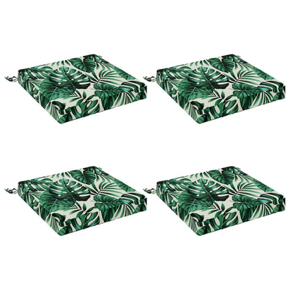 4-Piece Seat Cushions SOEST 4 pcs 100% Polyester Leaf Pattern