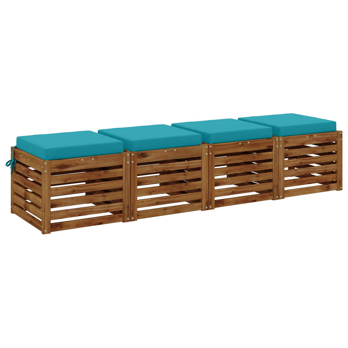 4-Piece Seat Cushions SOEST 4 pcs 100% Polyester Turquoise