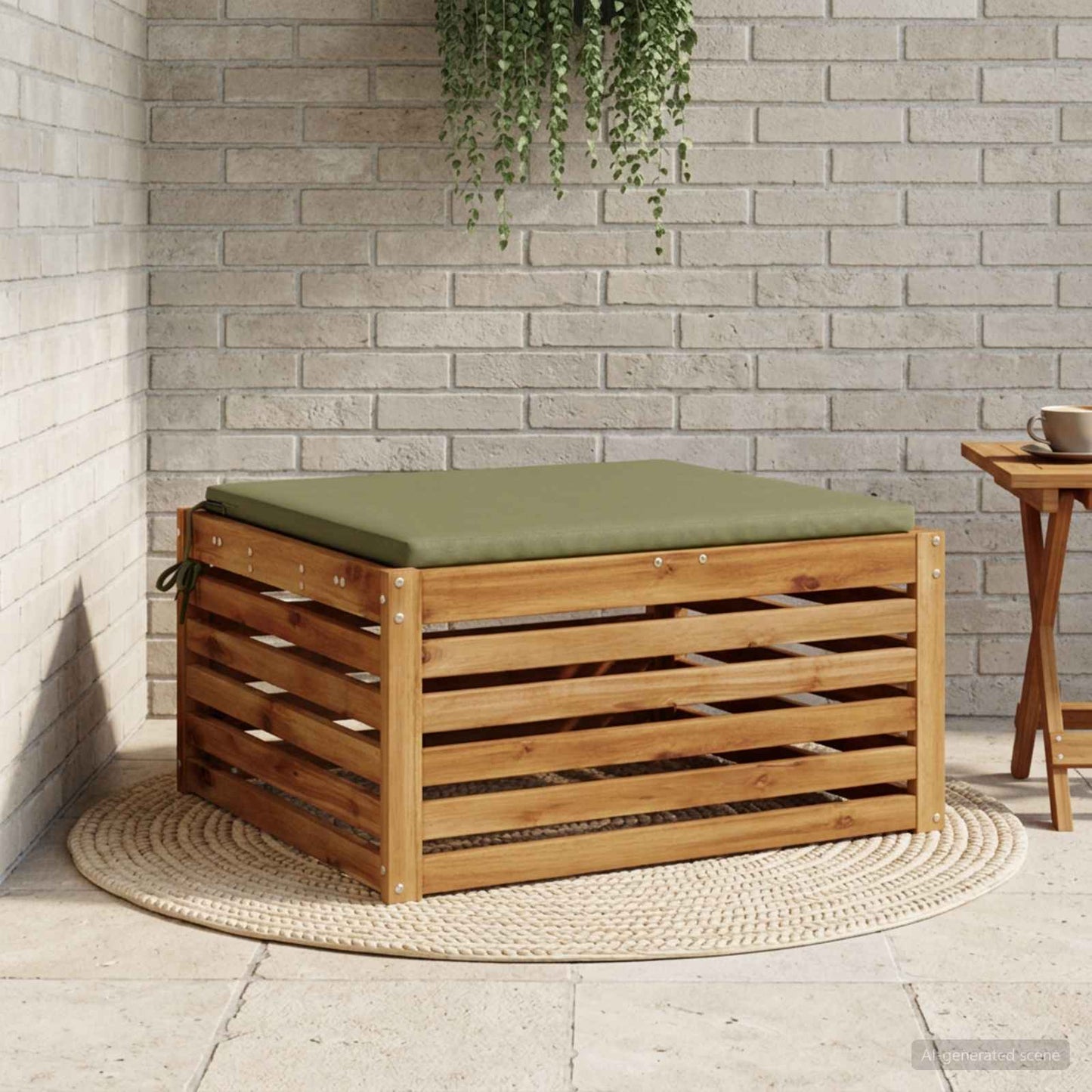 1-Piece Seat Cushion SOEST 100% Polyester Olive Green