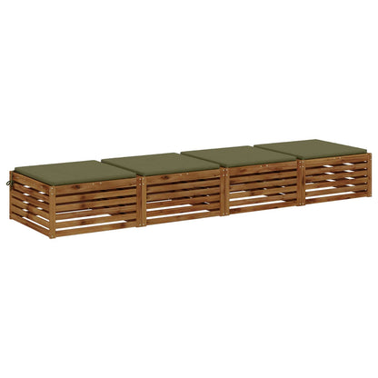 4-Piece Seat Cushions SOEST 4 pcs 100% Polyester Olive Green