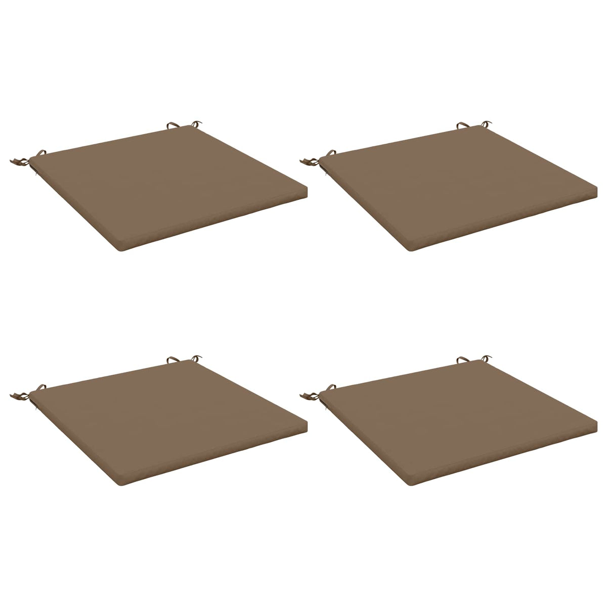 4-Piece Seat Cushions SOEST 4 pcs 100% Polyester Taupe