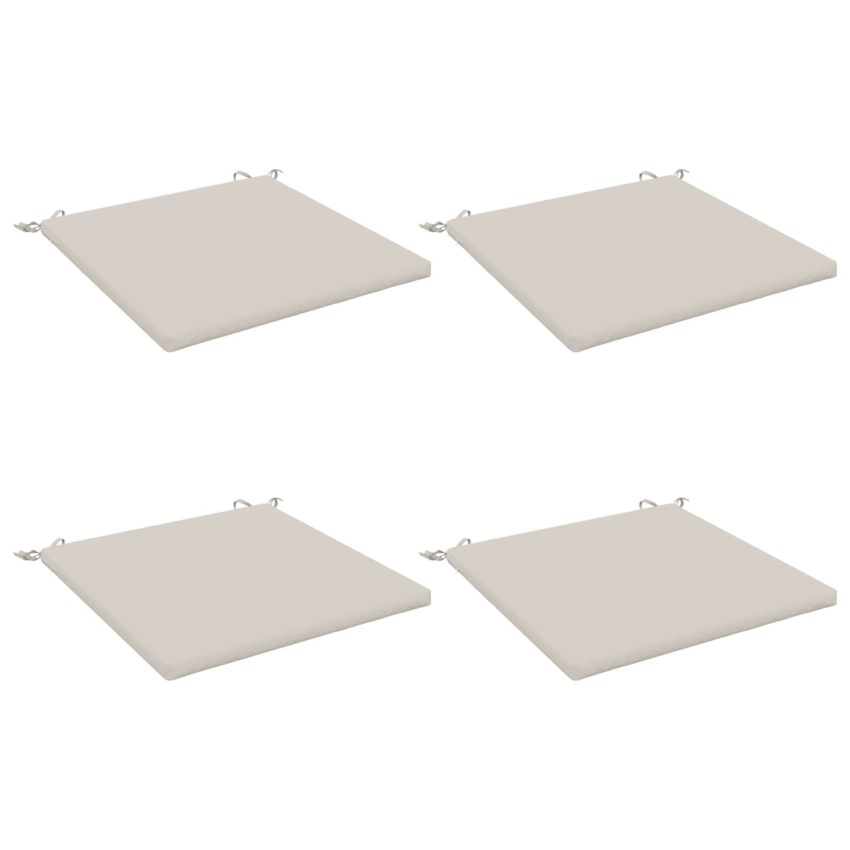 4-Piece Seat Cushions SOEST 4 pcs 100% Polyester White