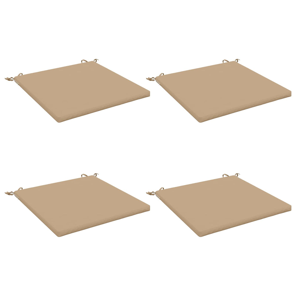 4-Piece Seat Cushions SOEST 4 pcs 100% Polyester Sand
