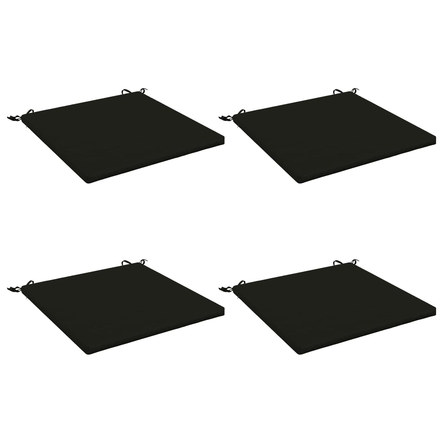4-Piece Seat Cushions SOEST 4 pcs 100% Polyester Black