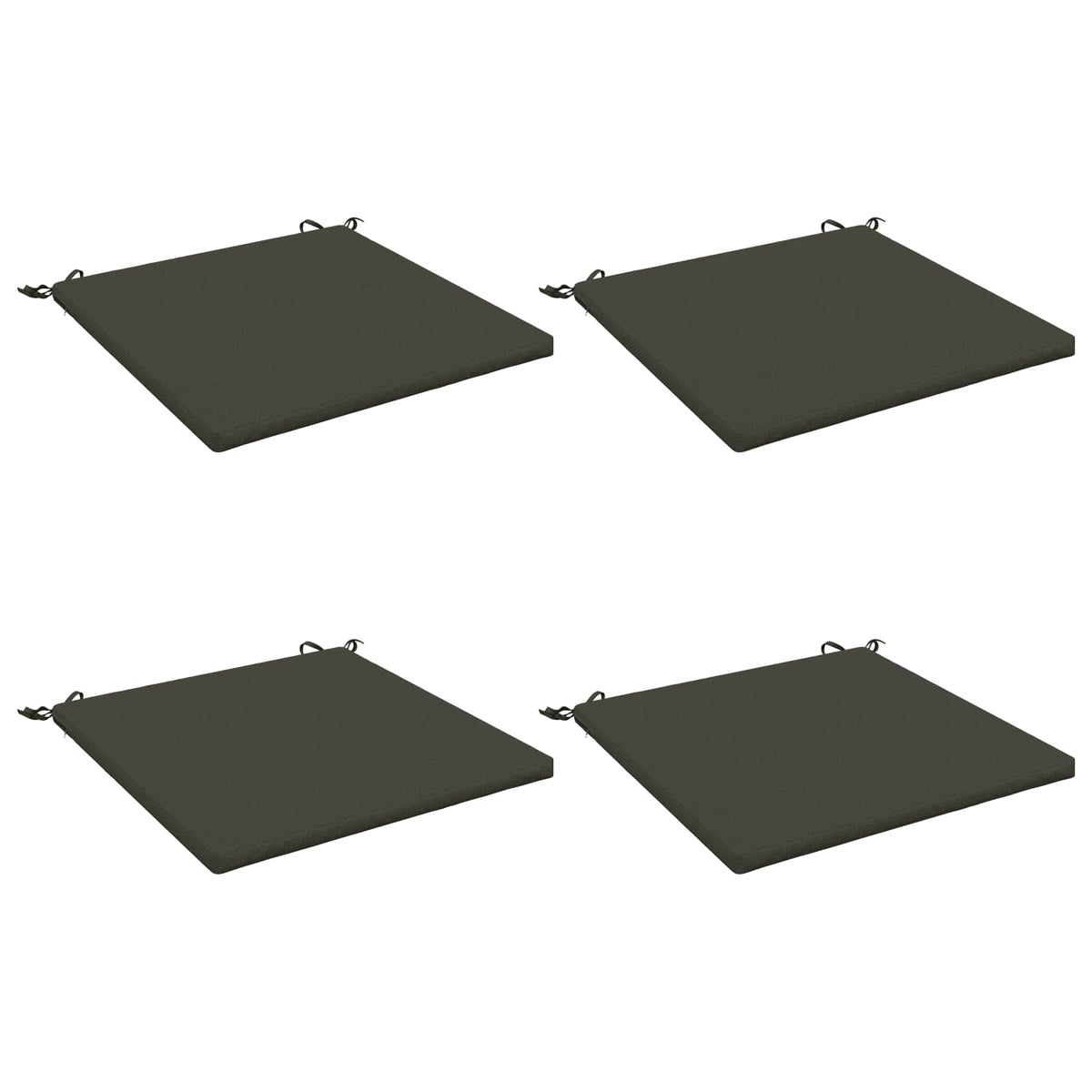 4-Piece Seat Cushions SOEST 4 pcs 100% Polyester Anthracite