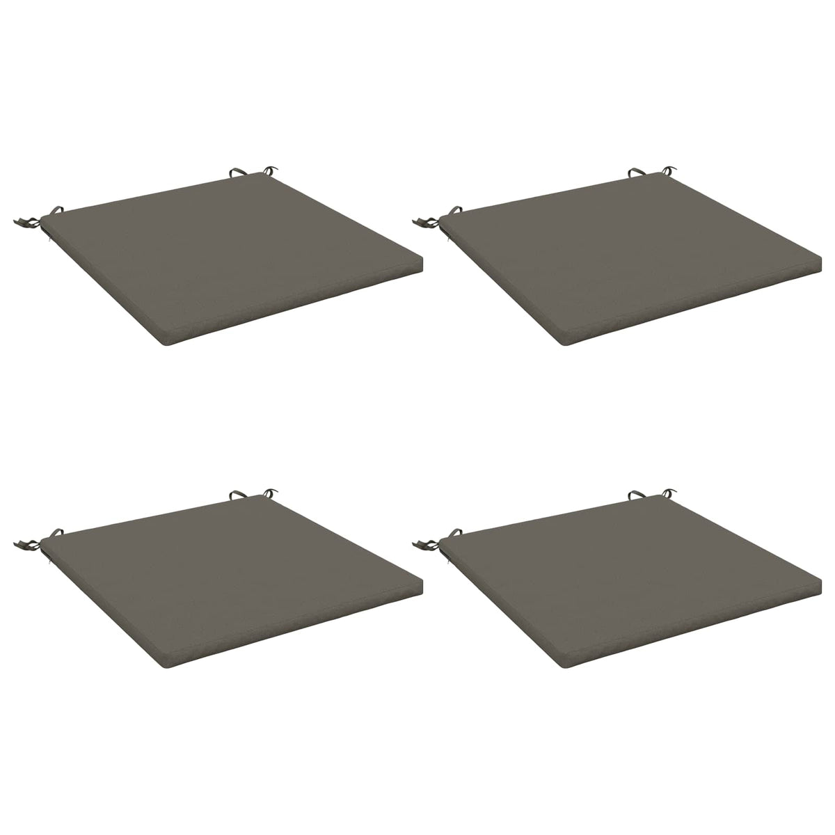 4-Piece Seat Cushions SOEST 4 pcs 100% Polyester Grey