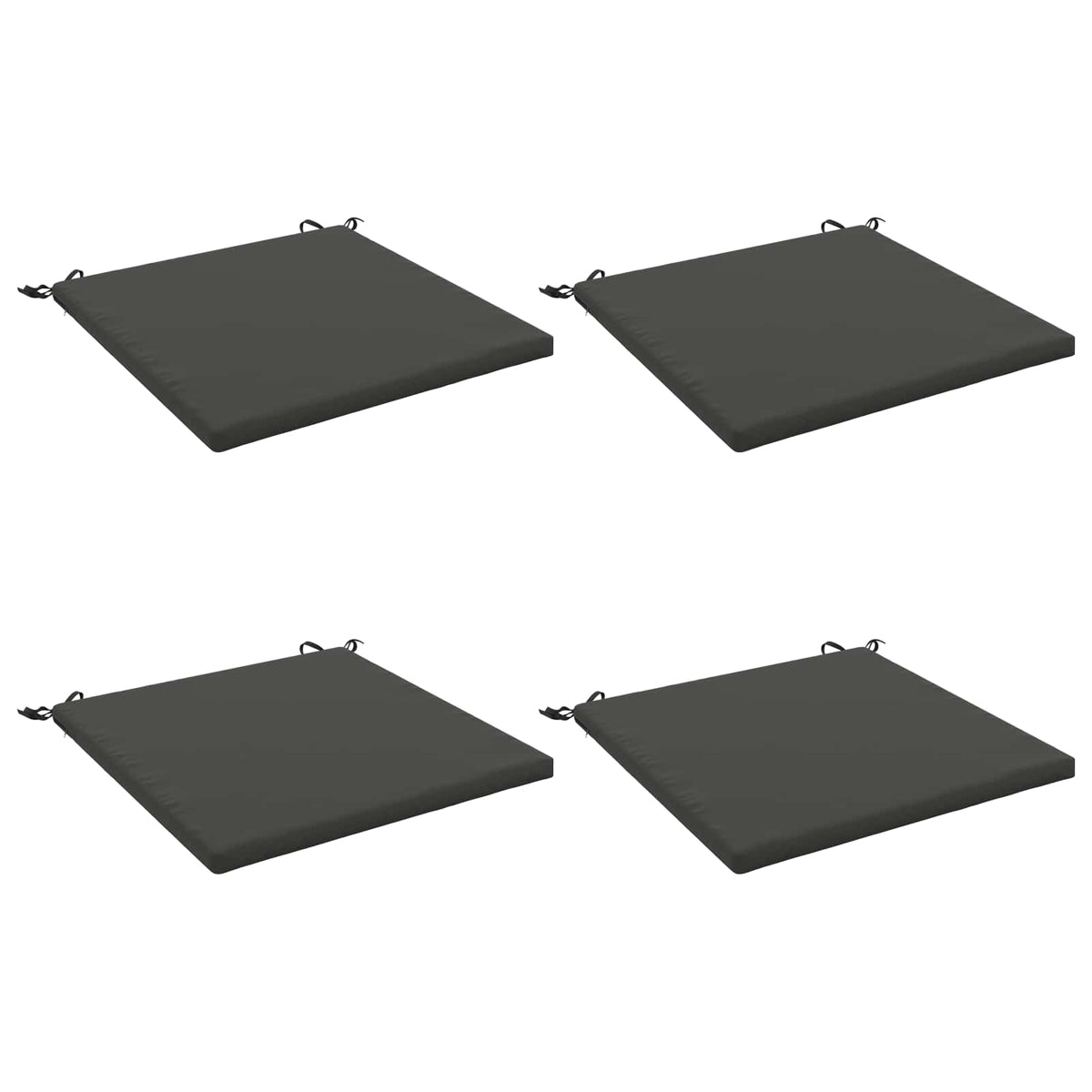 4-Piece Seat Cushions SOEST 4 pcs 100% Polyester Anthracite