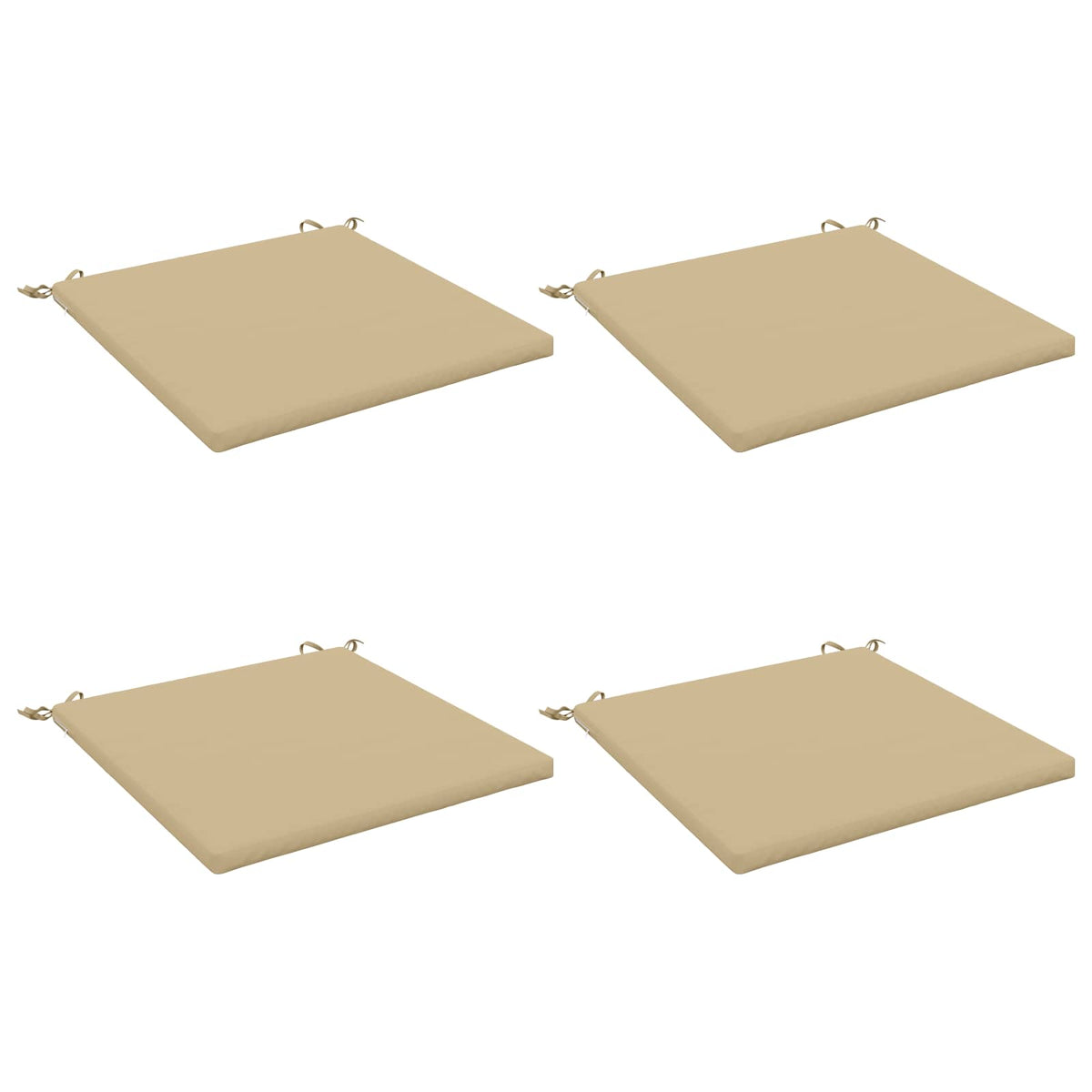4-Piece Seat Cushions SOEST 4 pcs 100% Polyester Beige