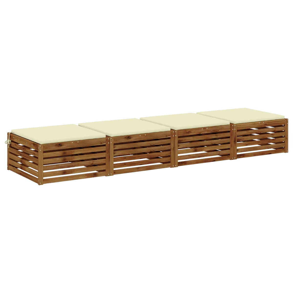 4-Piece Seat Cushions SOEST 4 pcs 100% Polyester Cream