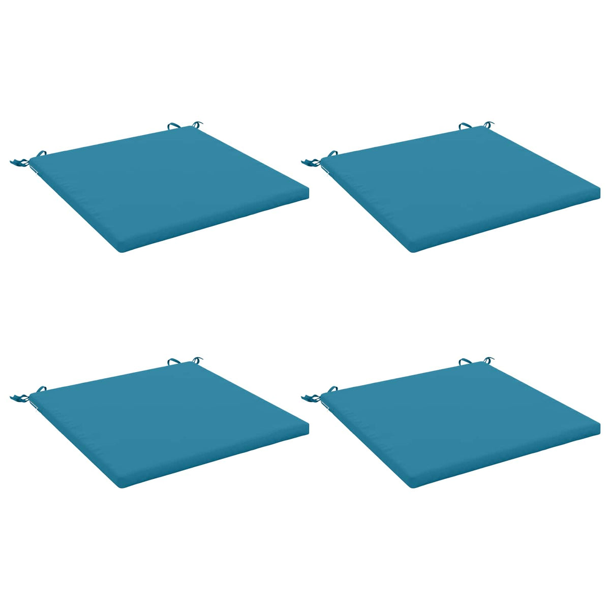 4-Piece Seat Cushions SOEST 4 pcs 100% Polyester Light Blue