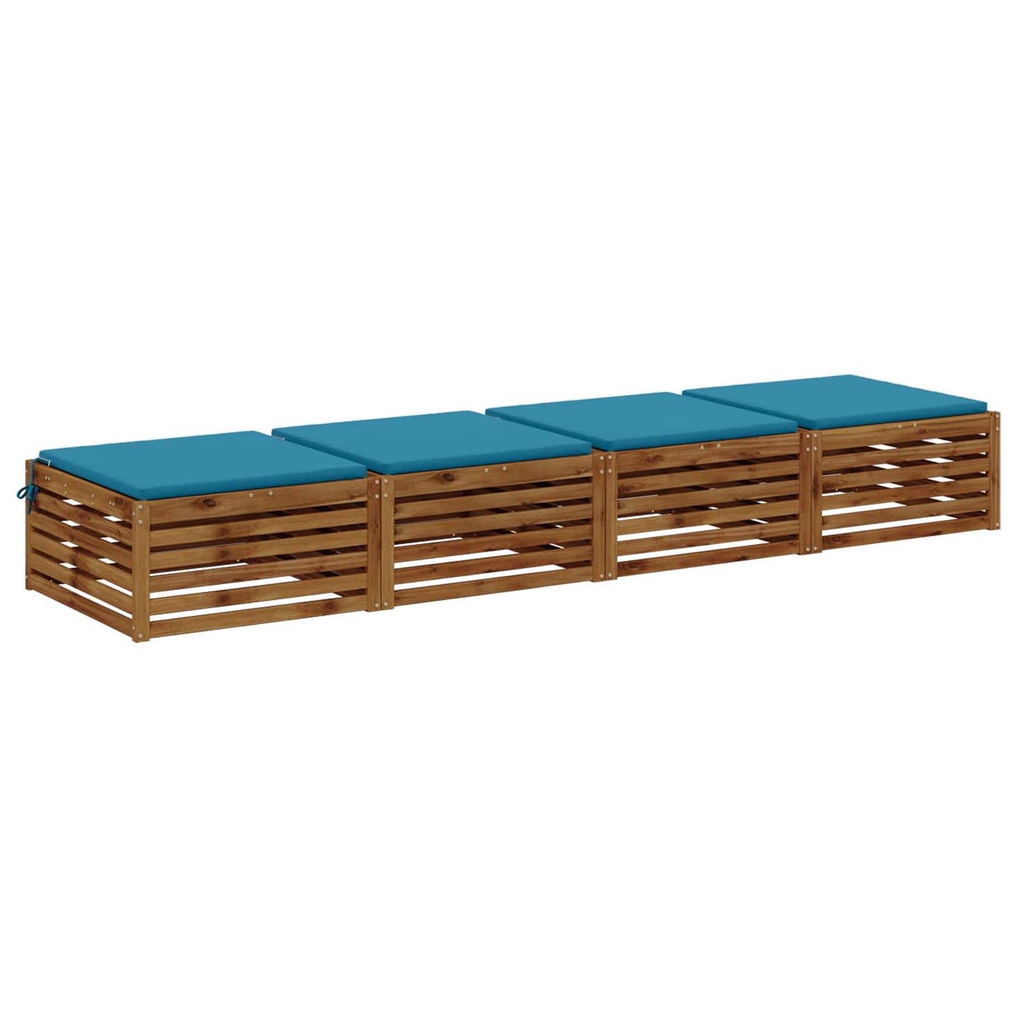 4-Piece Seat Cushions SOEST 4 pcs 100% Polyester Light Blue
