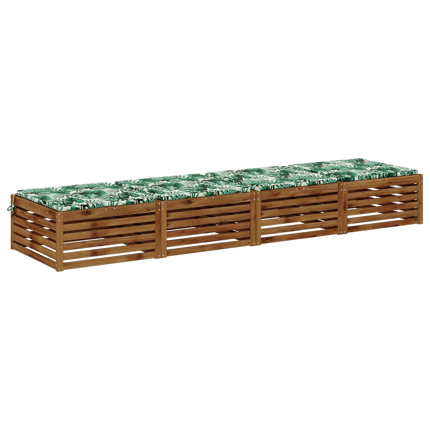 4-Piece Seat Cushions SOEST 4 pcs 100% Polyester Leaf Pattern