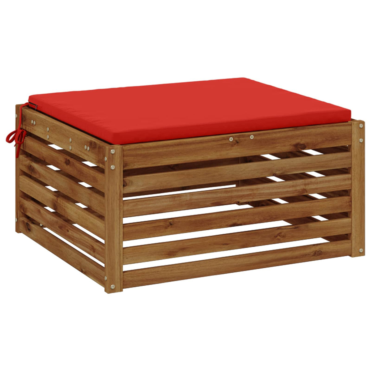 1-Piece Seat Cushion SOEST 100% Polyester Red 60 x 60 x 3 cm