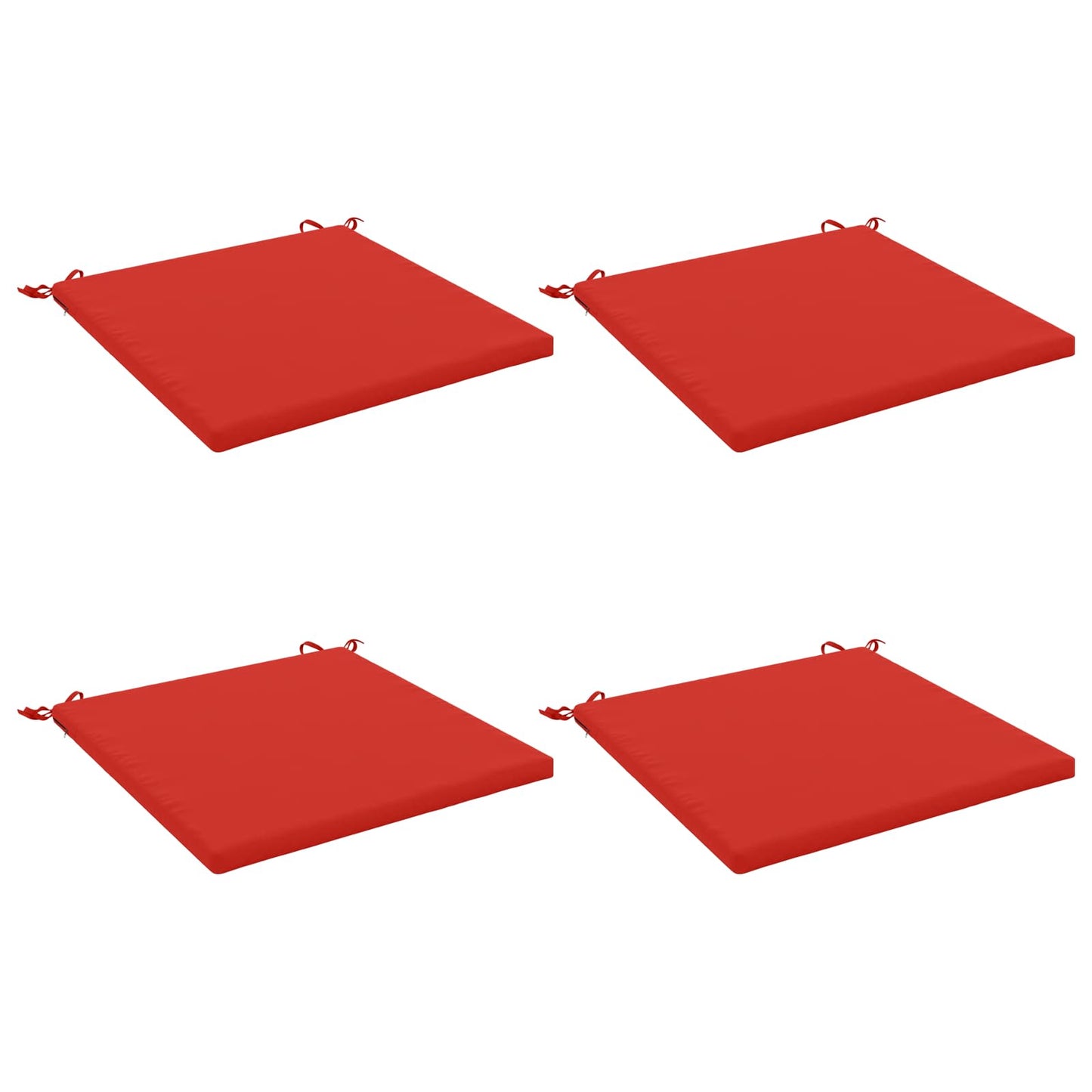 4-Piece Seat Cushions SOEST 4 pcs 100% Polyester Red
