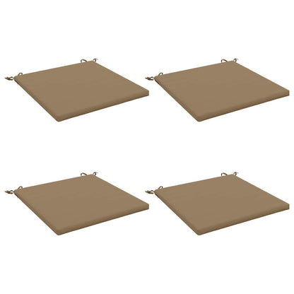 4-Piece Seat Cushions SOEST 4 pcs 100% Polyester Taupe