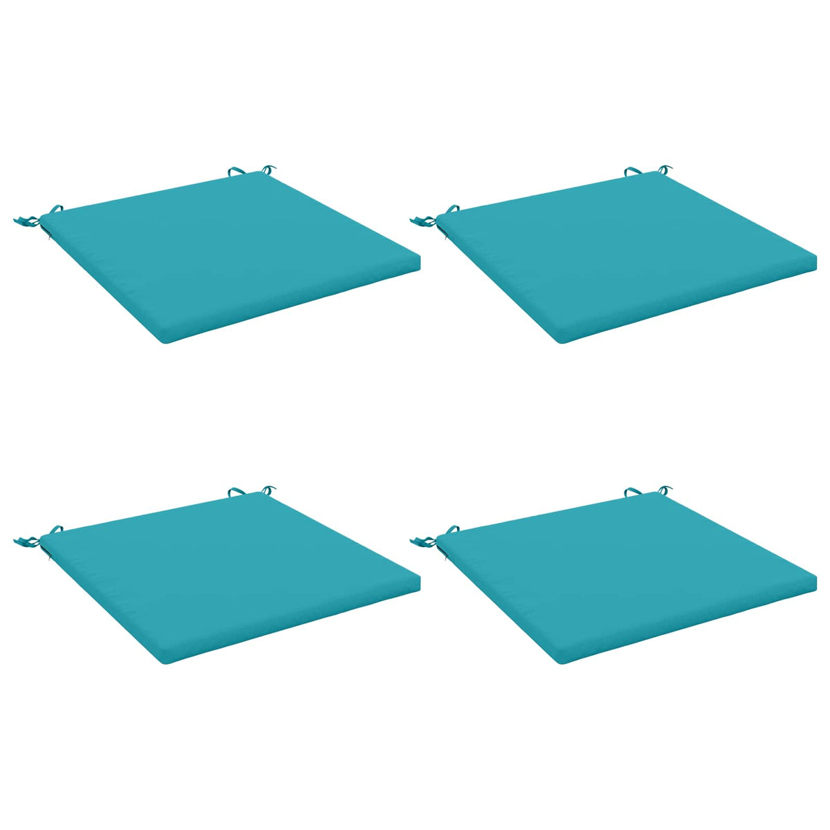 4-Piece Seat Cushions SOEST 4 pcs 100% Polyester Turquoise