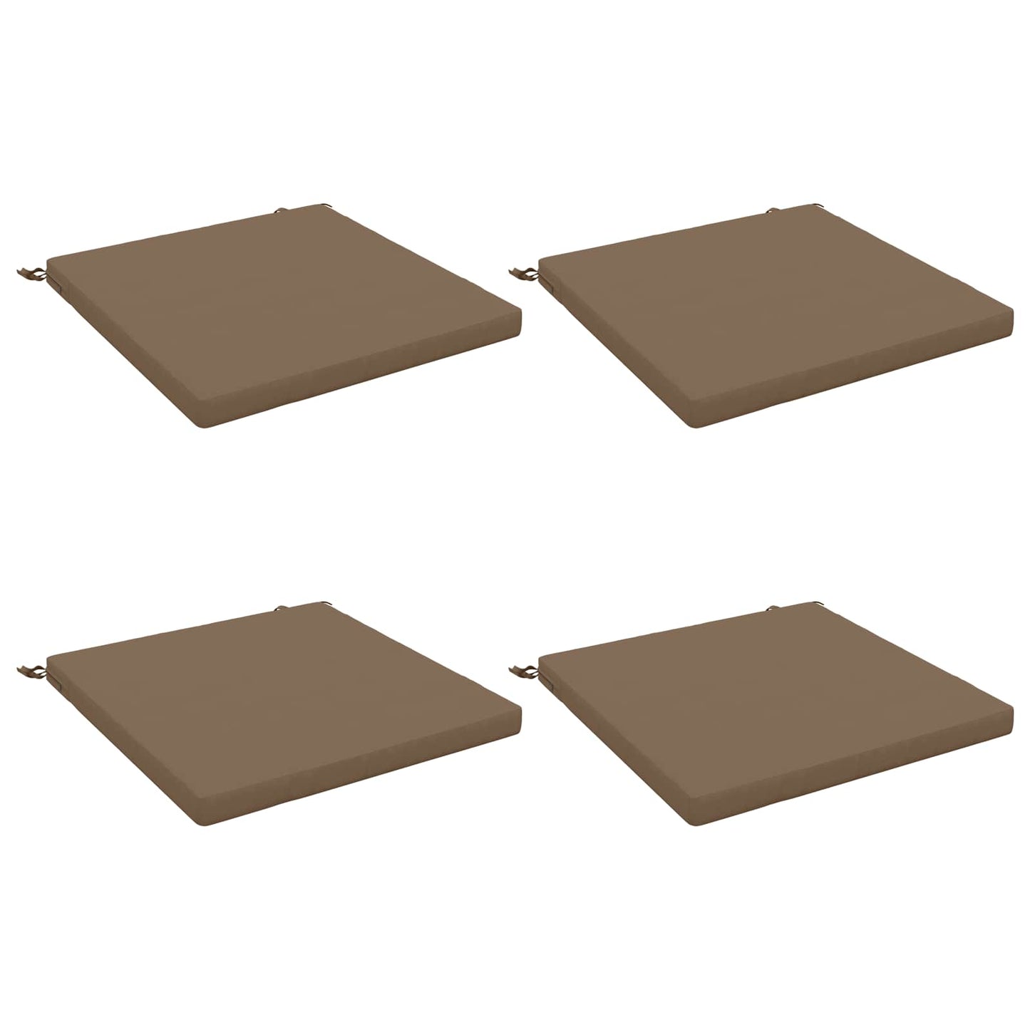 4-Piece Seat Cushions SOEST 4 pcs 100% Polyester Taupe