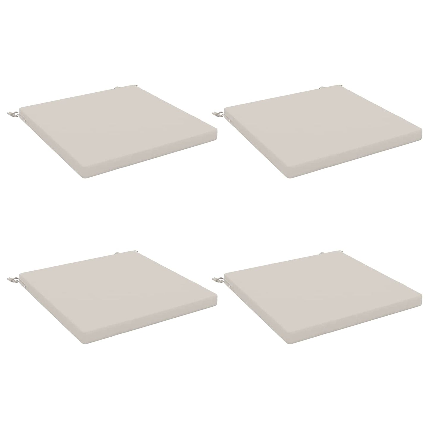 4-Piece Seat Cushions SOEST 4 pcs 100% Polyester White