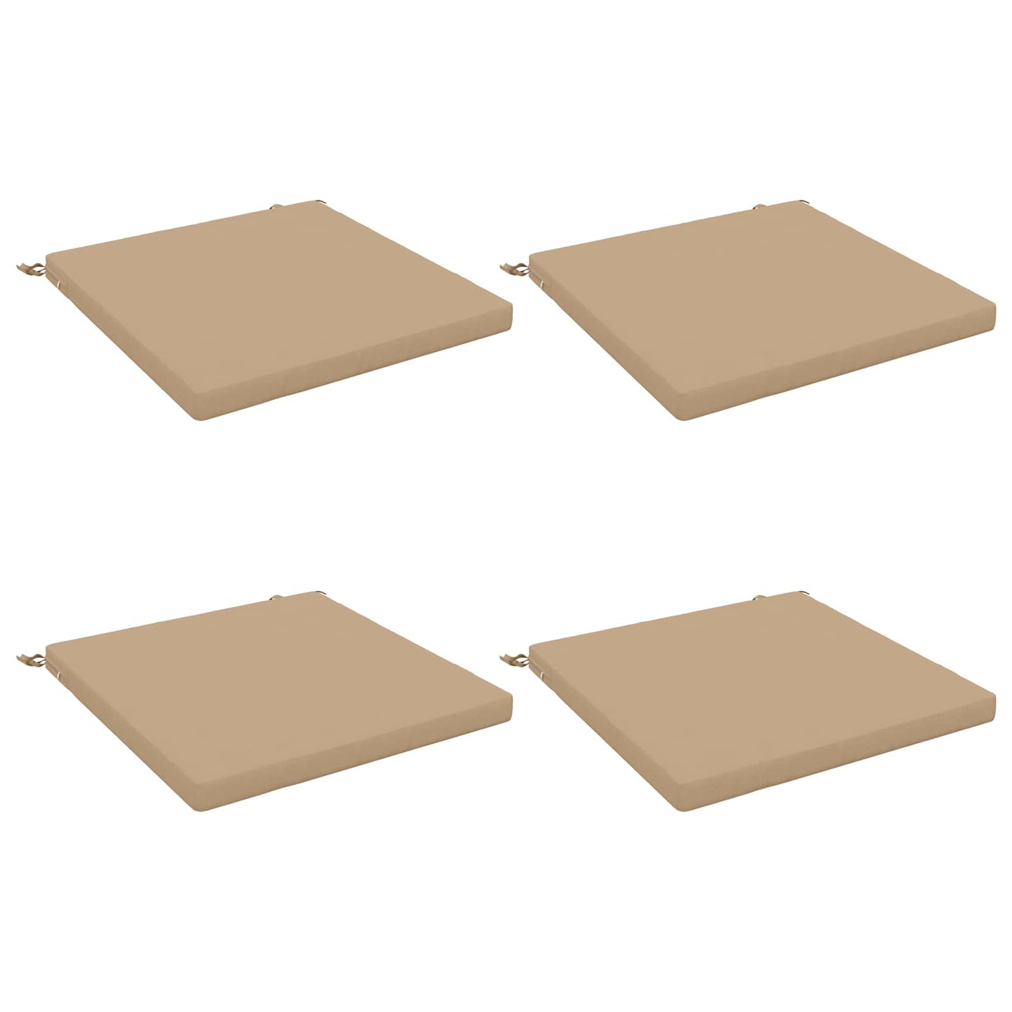 4-Piece Seat Cushions SOEST 4 pcs 100% Polyester Sand