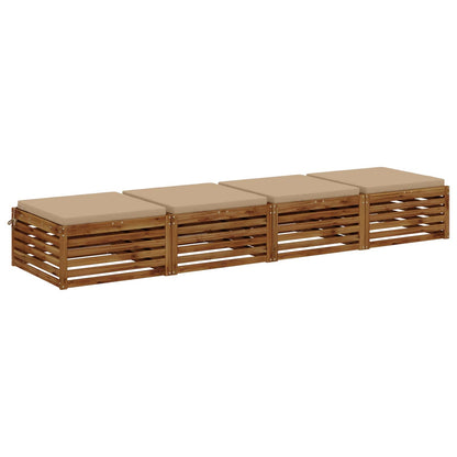 4-Piece Seat Cushions SOEST 4 pcs 100% Polyester Sand