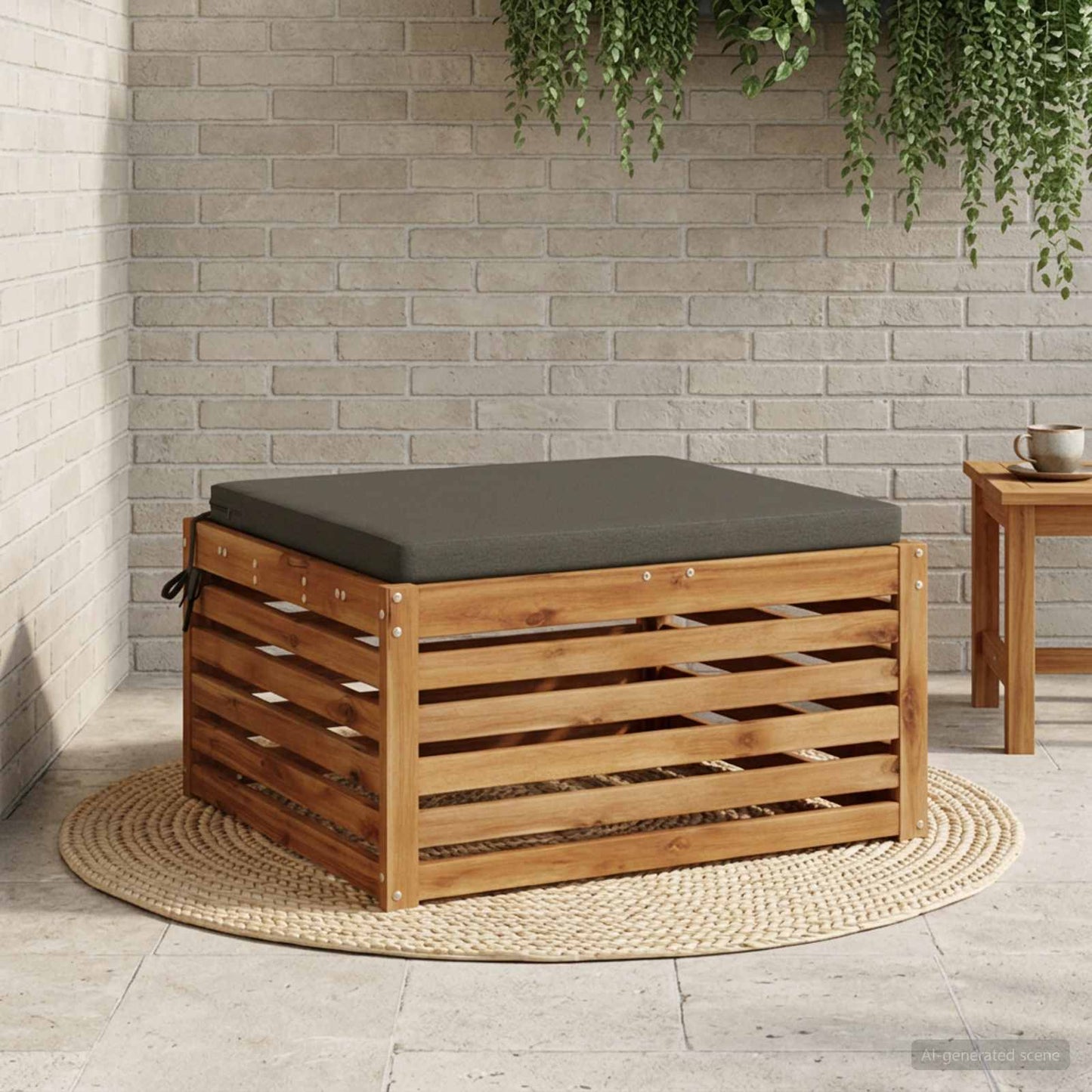 1-Piece Seat Cushion SOEST 100% Polyester Anthracite