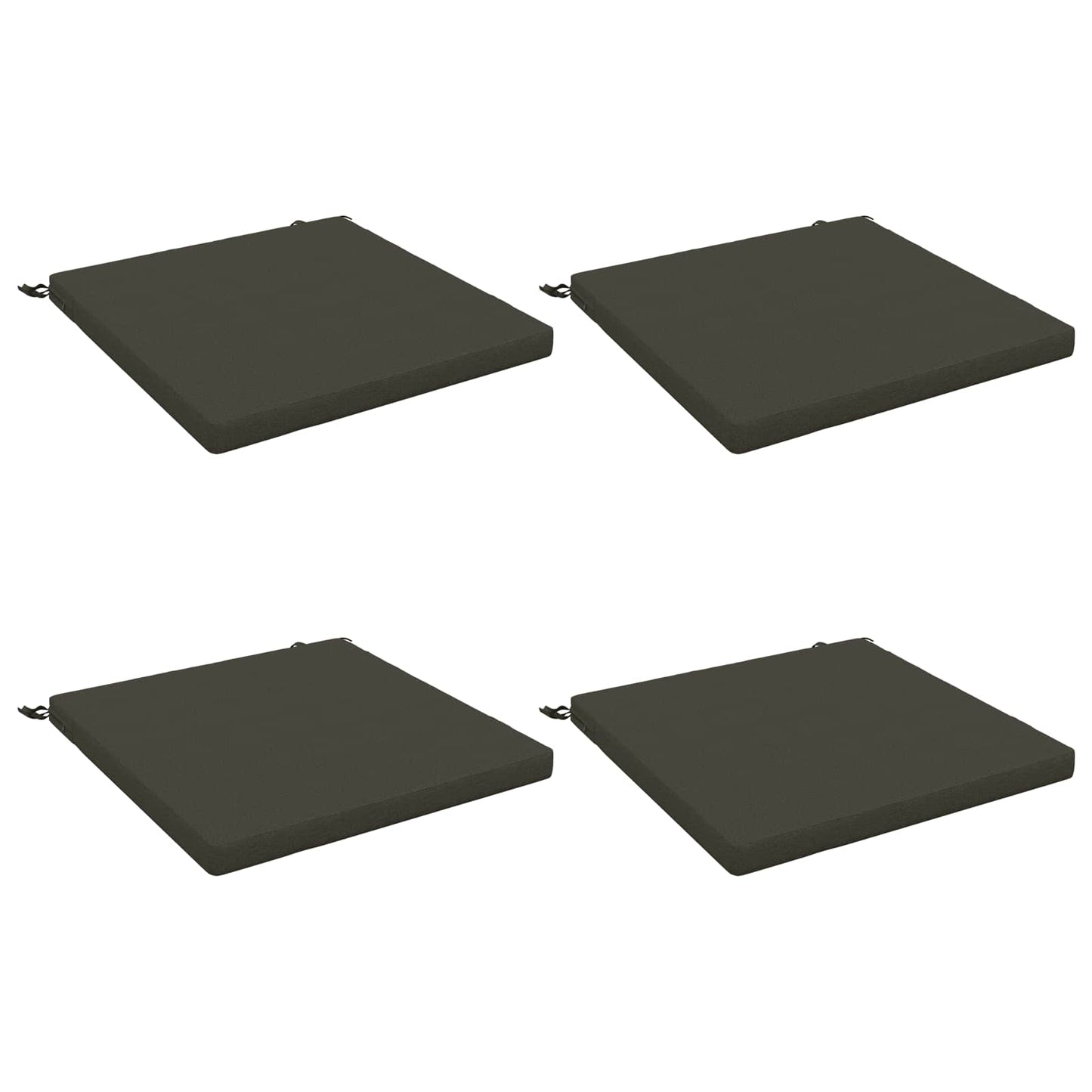4-Piece Seat Cushions SOEST 4 pcs 100% Polyester Anthracite