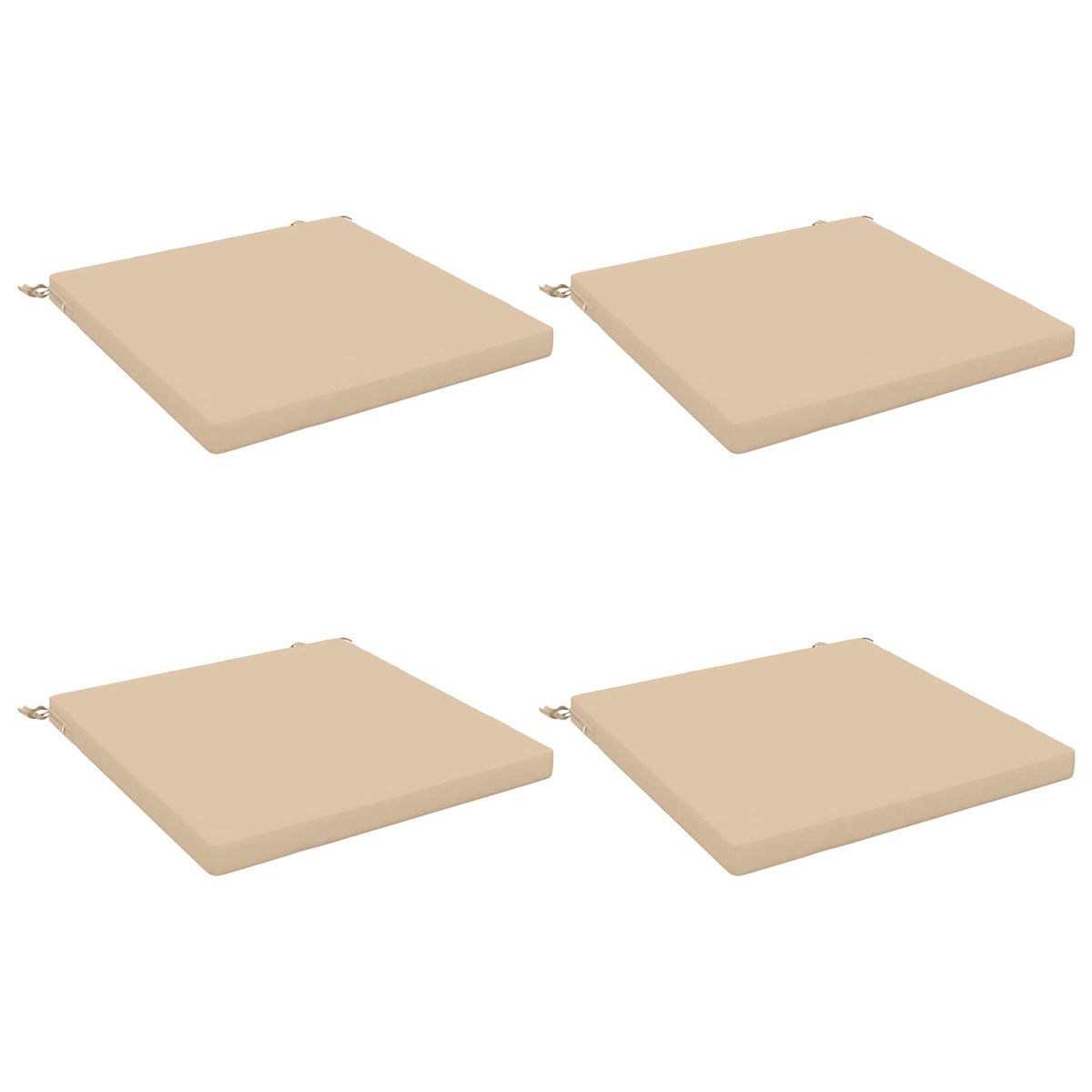 4-Piece Seat Cushions SOEST 4 pcs 100% Polyester Cream
