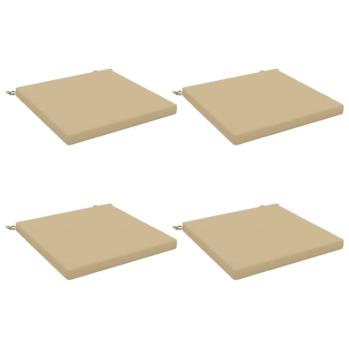 4-Piece Seat Cushions SOEST 4 pcs 100% Polyester Beige