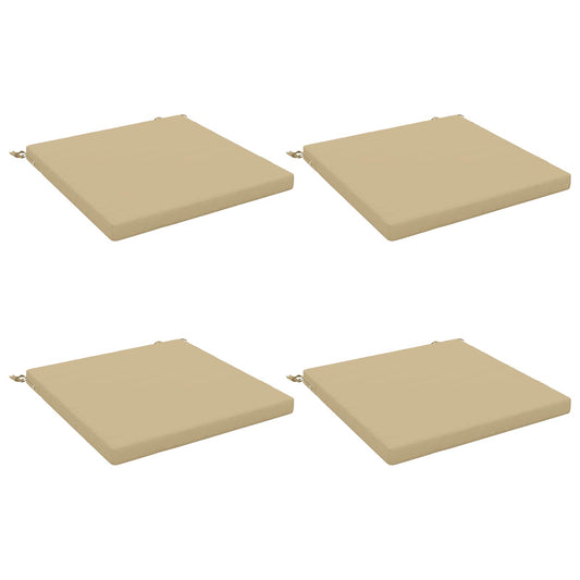 4-Piece Seat Cushions SOEST 4 pcs 100% Polyester Beige