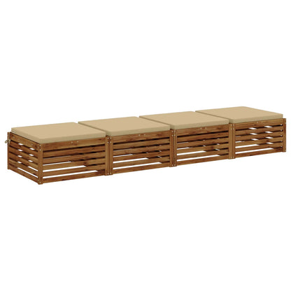 4-Piece Seat Cushions SOEST 4 pcs 100% Polyester Beige